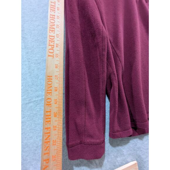 L.L Bean Jacket Men's S Maroon Red 1/4 Zip Red‎ Pocket Fleece Pullover Jacket - Picture 7 of 7
